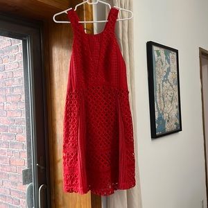 Red Lace Cocktail Dress